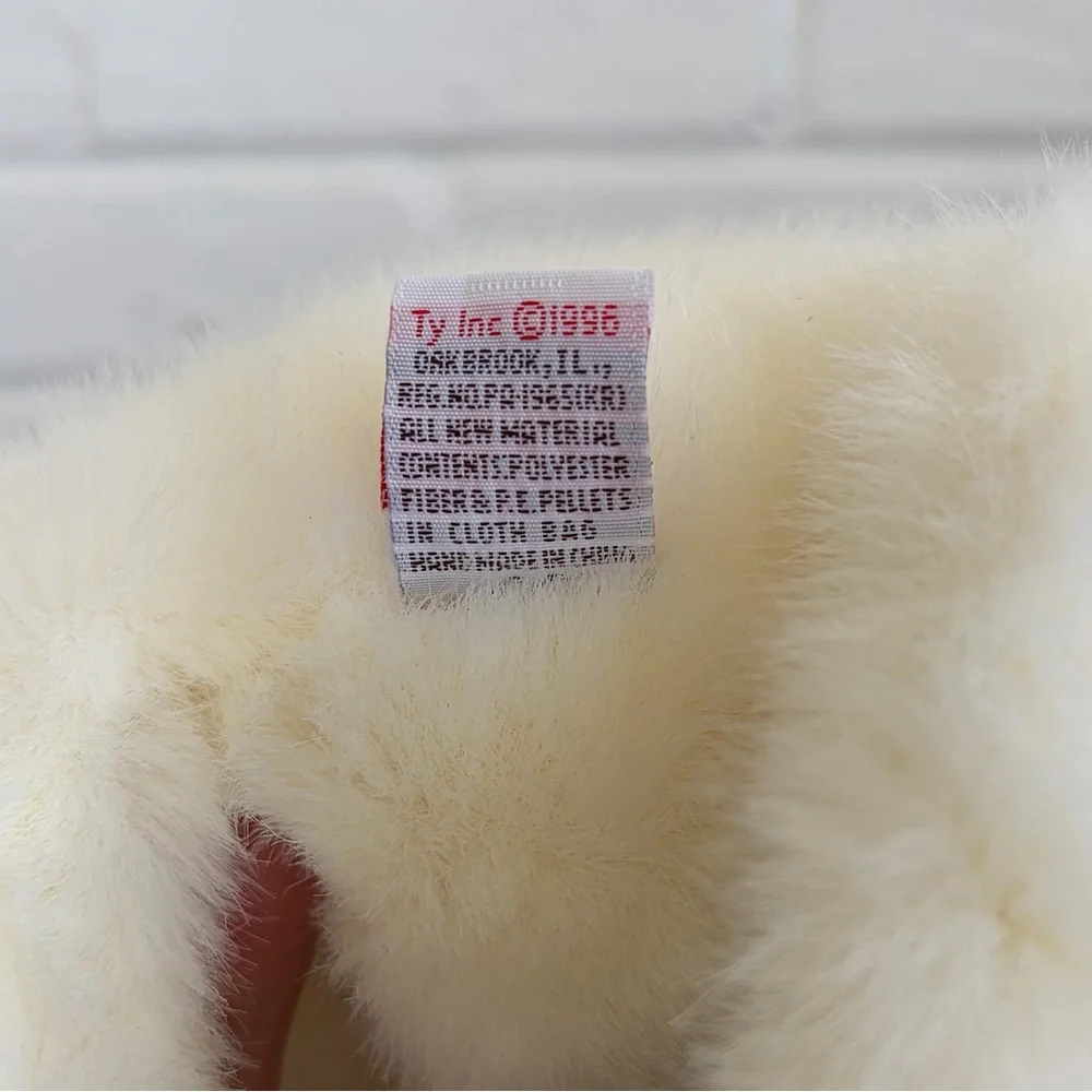 TY Retired 1996 Beanie Baby White Cat “Crystal” NWT 🎀 - Picture 7 of 8